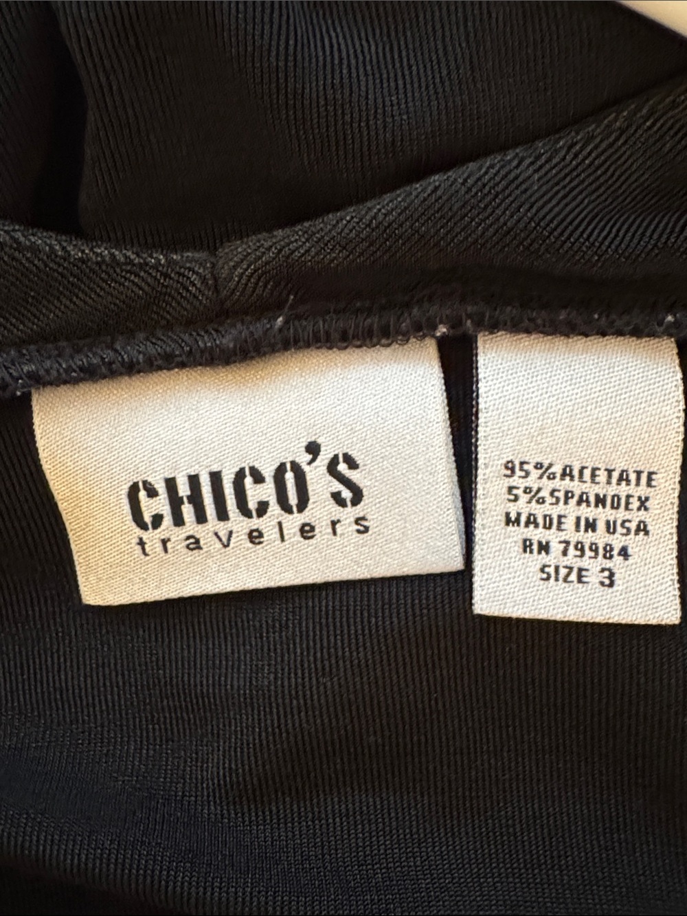 SALE CHICO’S Travelers Black Tank - Picture 3 of 3